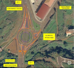 Mehr Verkehrssicherheit: Am Ortseingang von Puntallana wird ein Kreisverkehr gebaut. Foto: Cabildo