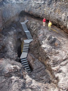 Cueva de las Palomas: Erster Bauabschnitt ist fertig, so dass nun auf 15 Personen begrenzte geführte Touren möglich sind. Foto: Cabildo